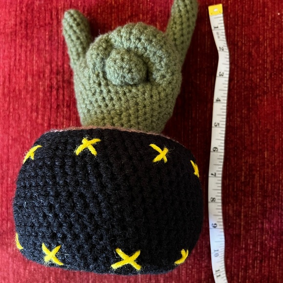 Hand Crocheted Rock n Roll Hand Cactus Decor! - Picture 16 of 17